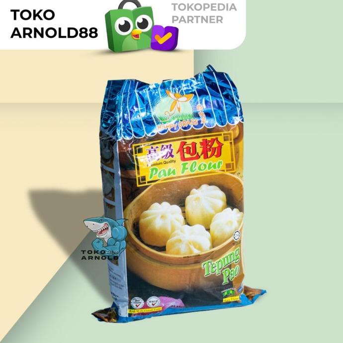 

[[COD]] Tepung Pao Happy Grass / Tepung Bakpao / pau Flour 1,3kg BOOM SALE Kode 24