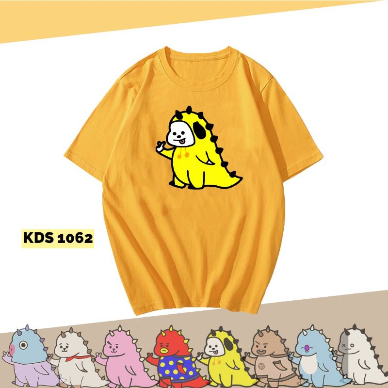 T-SHIRT BT21 DINO/KAOS DEWASA BTS DINO UNISEX PREMIUM