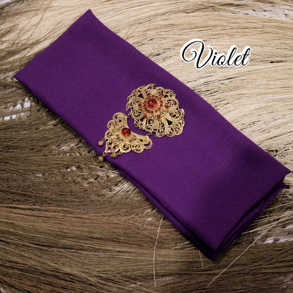 Selendang Sifon Hycon | Selendang Bali | Senteng-Violet