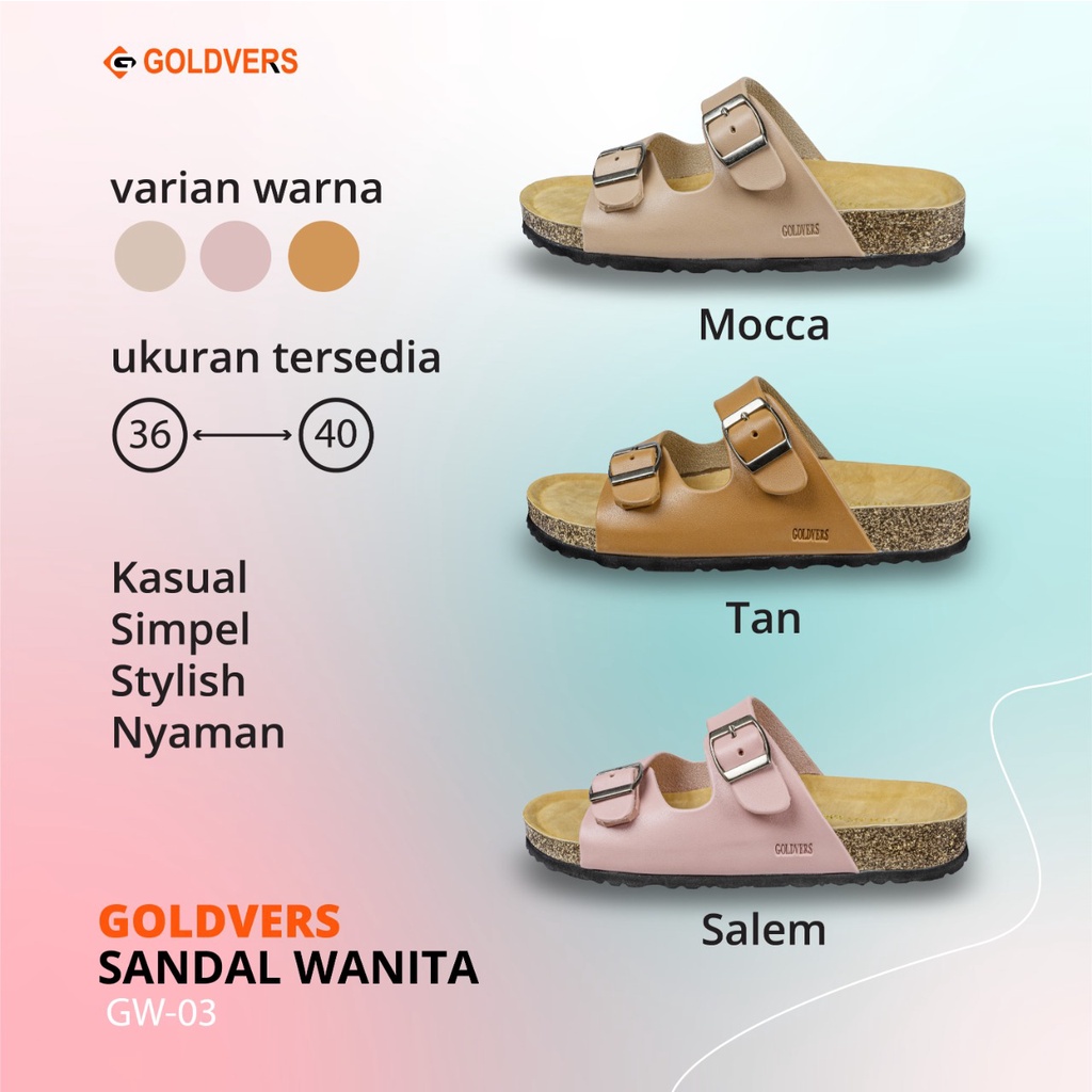 Sandal Wanita Goldvers Best Quality Import Sendal Santai Wanita - Goldiesbags