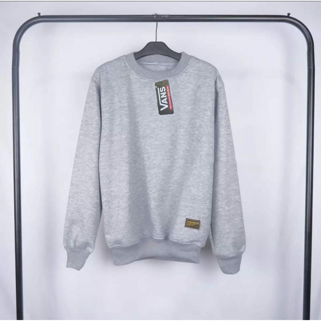 Sweater Crewneck Sweatshirt Polos SIZE M - XXL Cowok Cewek / Pria Wanita Flace Tebal