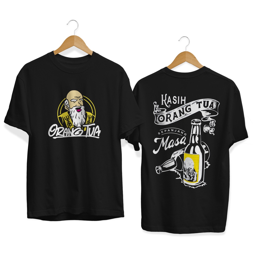 BAJU KAOS ORANG TUA / KAOS ANGGUR ORANG TUA /KAOS KASIH ORANG TUA SEPANJANG MASA SABLON PLASTISOL