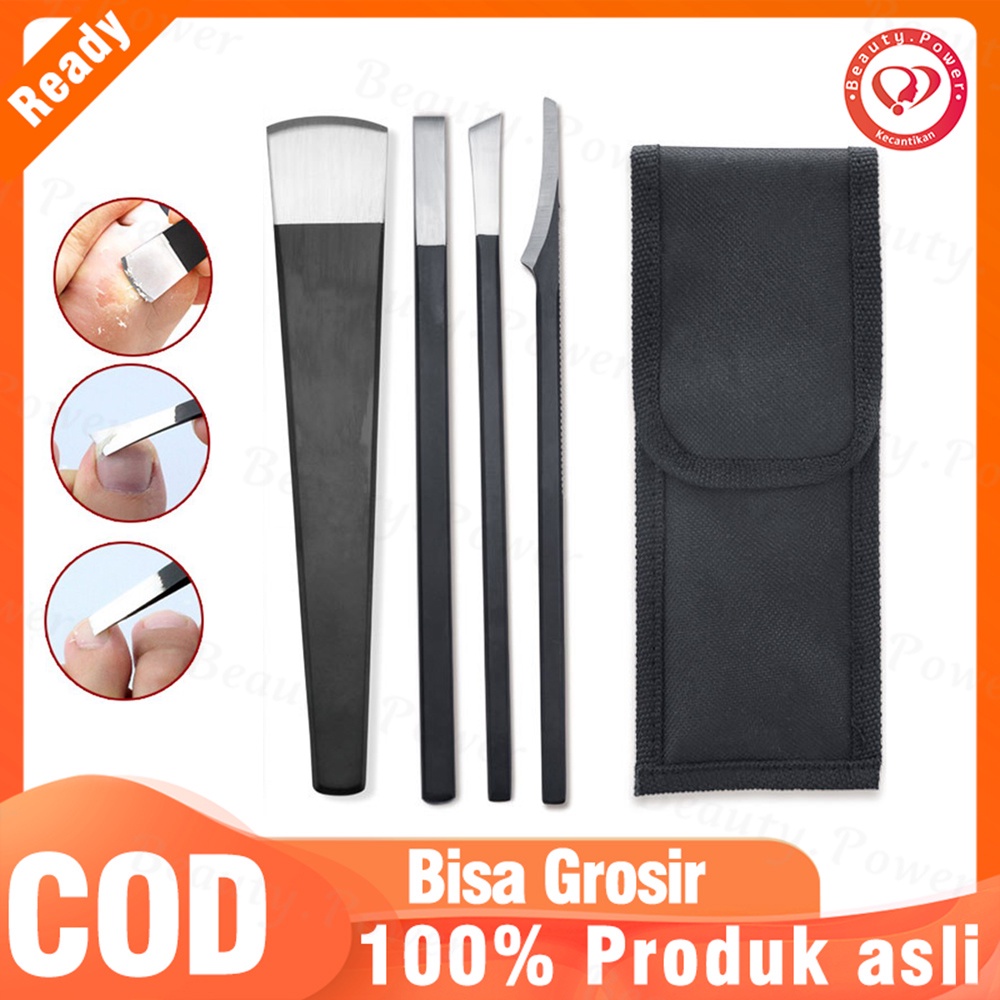 4 Pcs/set pedicure knife tools kuku cantenganKutikula Kering Mati Kulit Remover Kuku  Cuticle Nipper stainless pisau merawat kaki