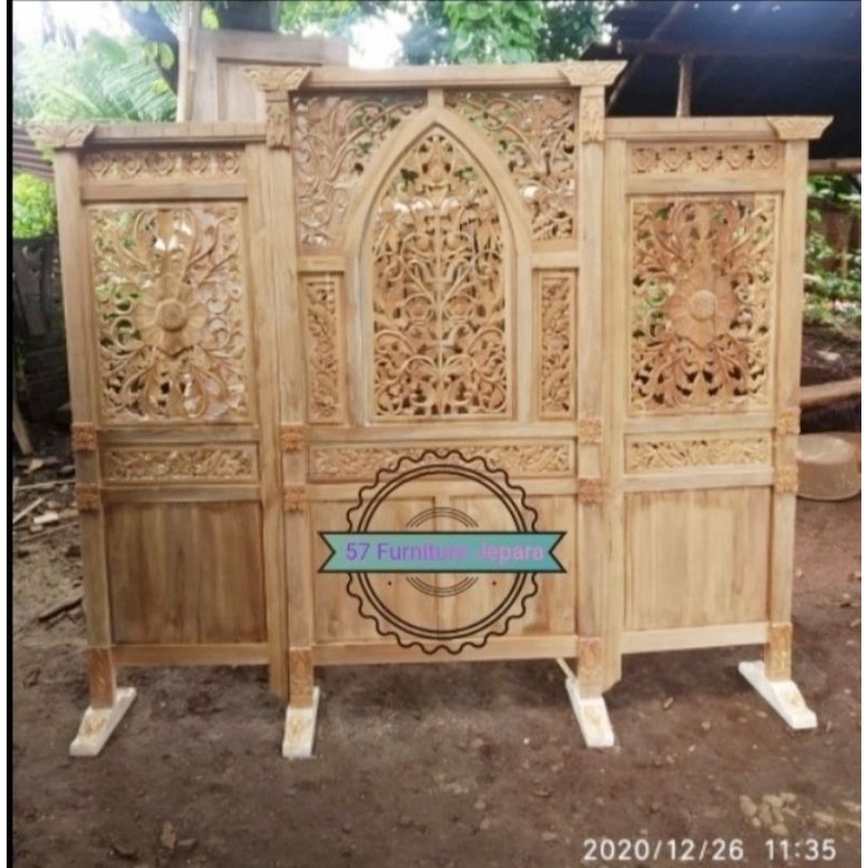 Sketsel Ukir Jati Jepara - Sekat Ruangan Minimalis - Mentahan