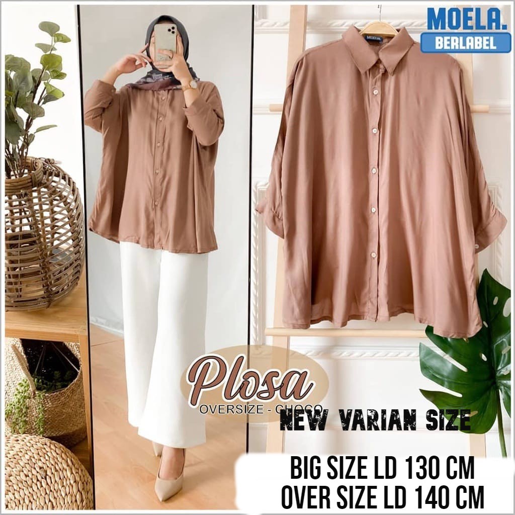 Bajurancak Baju Atasan Wanita Muslimah Plosa Tunuk Jumbo / Plosa Jumbo Bahan Katon Rayon Big Series Blouse Lingkar Dada 130 Cm Atasan Wanita Terbaru