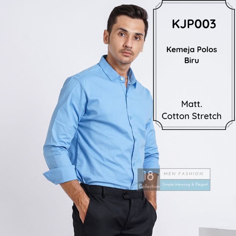 [Bisa COD] Kemeja Polos SlimFit Lengan Panjang