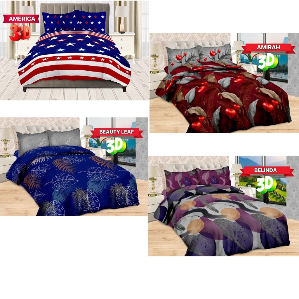 Bed Cover Bonita 180 x 200 Set Berbagai Motif