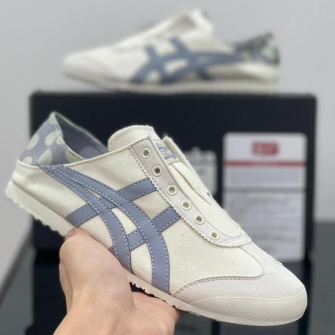 Onitsuka Tiger Original Slip On White Grey Polkadot