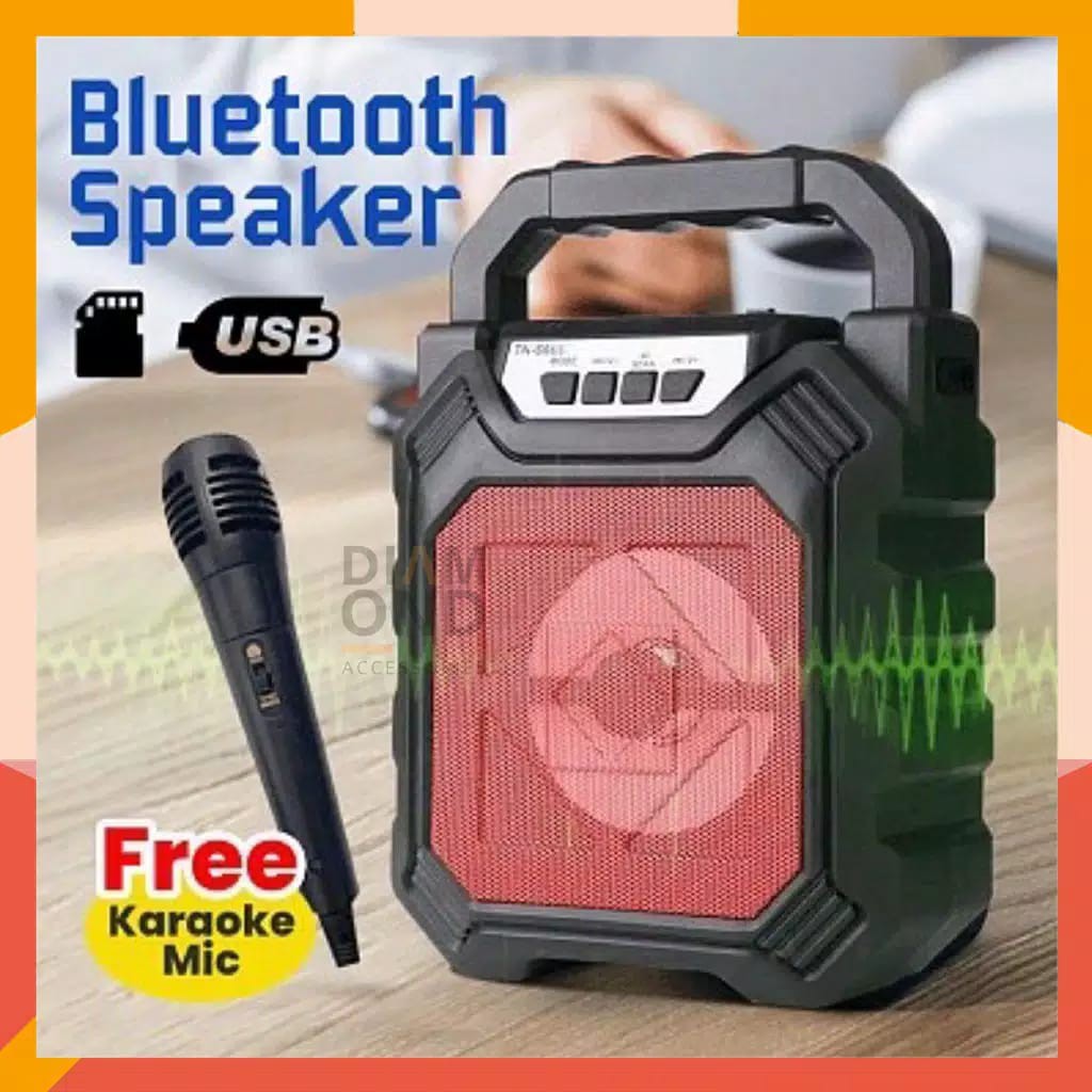 (VCM) GODQUALITY SPEAKER PORTABLE + MIC KARAOKE BLUETOOTH YD668 / SPEAKER MIC