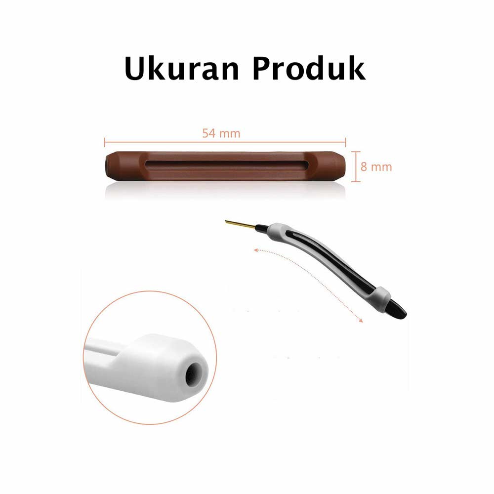 1 Pasang [ Biru Muda ] Pengait Kacamata Silikon - Anti Slip - Earhook Silicone - Penahan Hijab Style - KP865