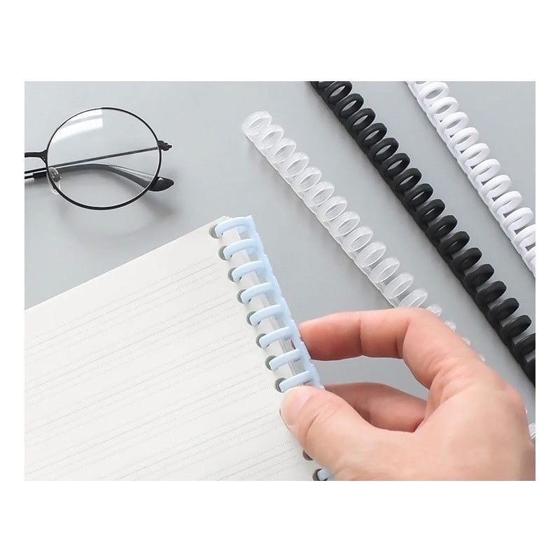 

Ring Binder A6 A5 B5 A4 Loose Leaf Plastik Elastis Spiral 30 Lubang