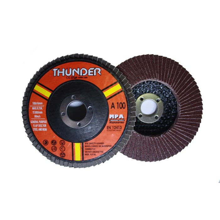 Flap disc / Amplas susun / mata gerinda amplas THUNDER (grit halus, sedang dan kasar)