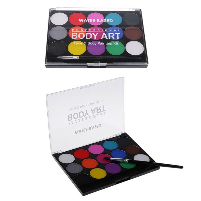 

(TERLARIS) Professional Body Art Face And Painting Kit 15 Color Set + 1 Brush