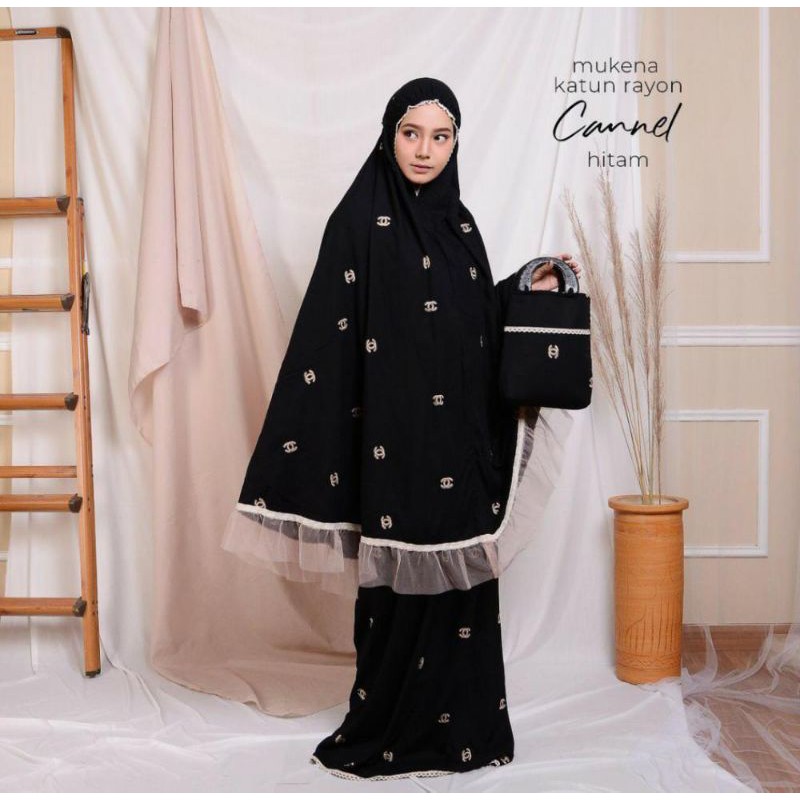 Mukena bordir katun rayon (mukena rayon )ELEGAN