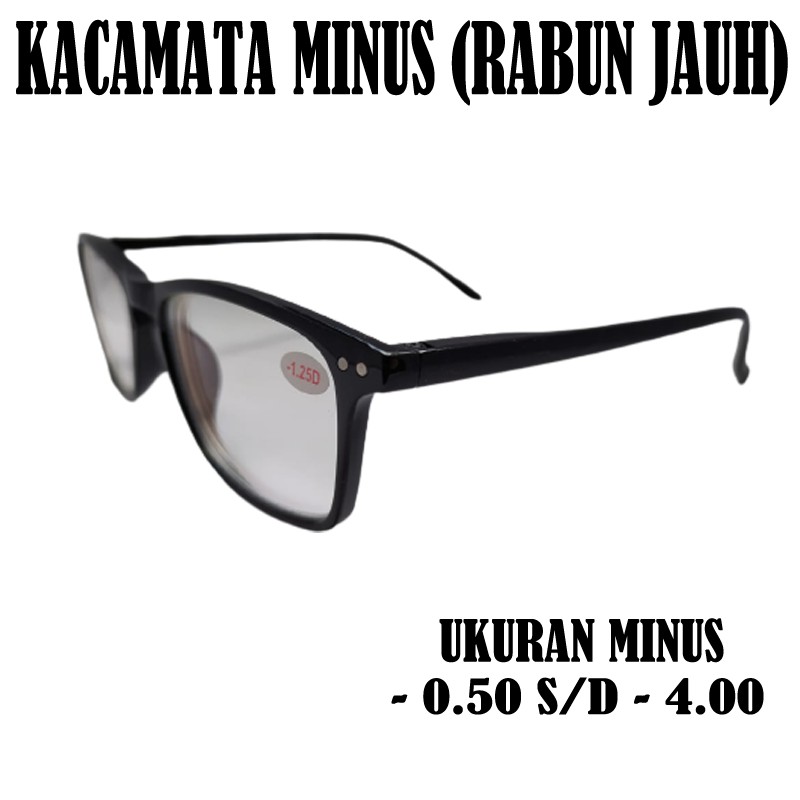 Kacamata Baca Minus (-) Pria Wanita -0.50 s/d -4.00 Reading Glasses Kaca mata Minus Kacamata Fashion