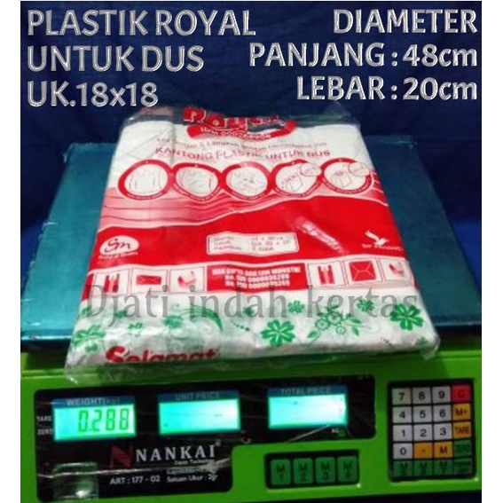 PALING DIBURU!!! Kantong Plastik Dus Merk Royal (uk dus 18x18)