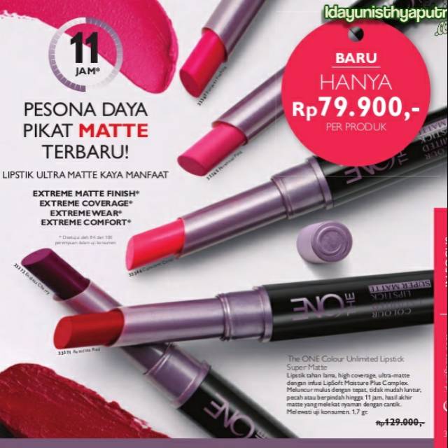 THE ONE SUPER MATTE LIPSTIK ORIFLAME SUPER MURAH