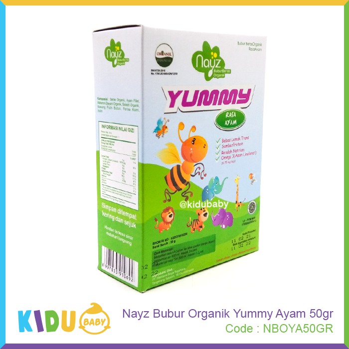 Nayz Bubur Tematik Organik &amp; Nayz Beras Tematik Organik 50gr Makanan Bayi dan Anak Kidu Baby