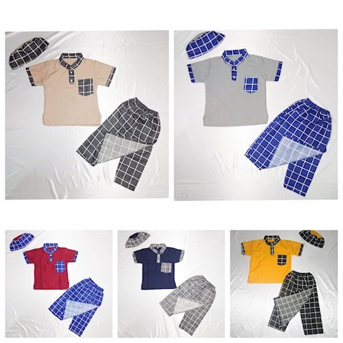 BAJU KOKO ANAK SARKOCI MOTIF KOTAK || BAJU KOKO ANAK 5-9TH