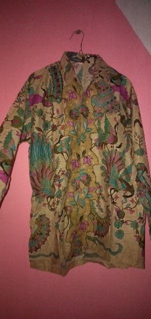 Zola_batik Couple Kebaya Brokat Andhara Selendang Lengan Panjang - Gading Marten