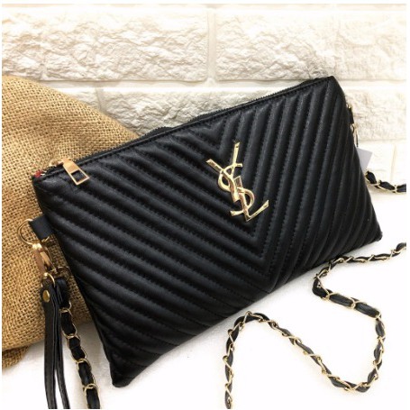 BIG SALE  TAS WANITA clutch ysl LADY cevron IMPORT BATAM