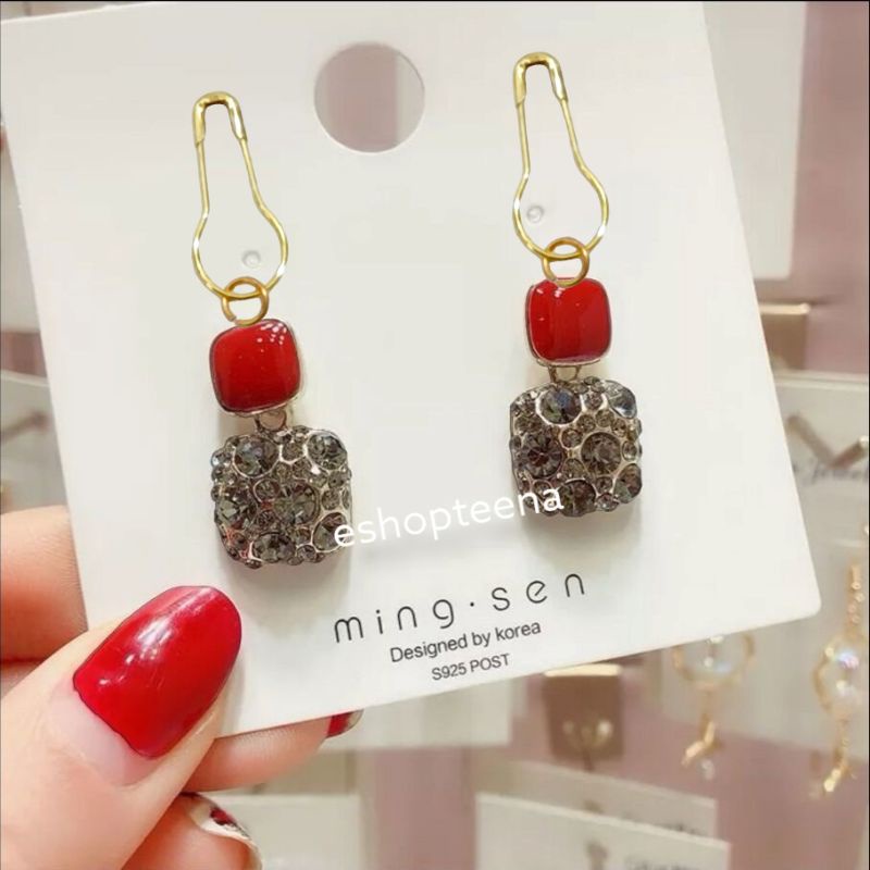 A193 Anting hijab petak new mini mata warna_anting jilbab