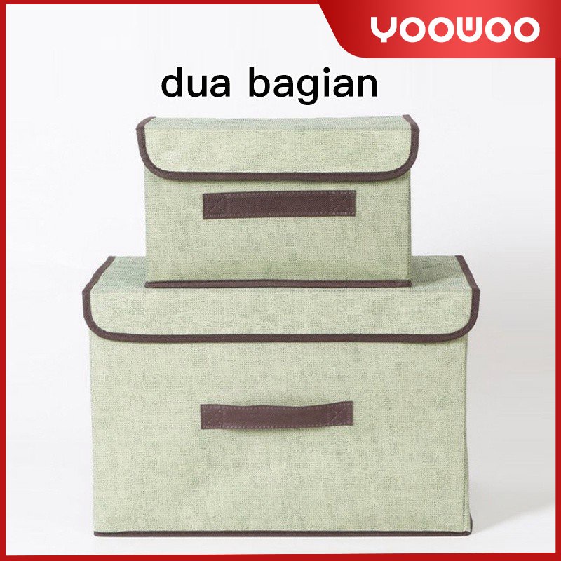 Storage Box 2in1 Box Organizer Tempat Penyimpanan Baju Mainan Ukuran Kecil Dan Besar