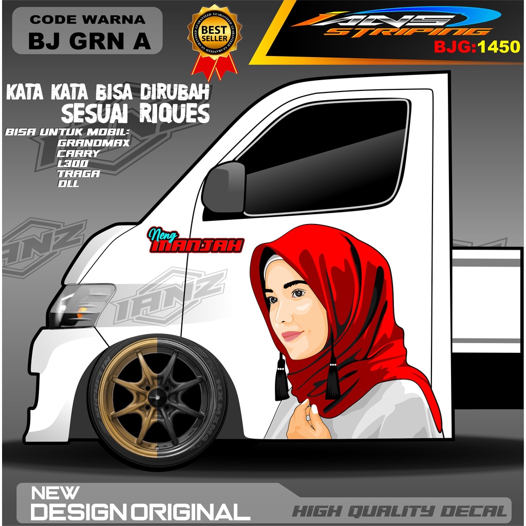 STIKER DECAL PINTU CARRY / DECAL PINTU TRAGA / STIKER MOBIL PICK UP