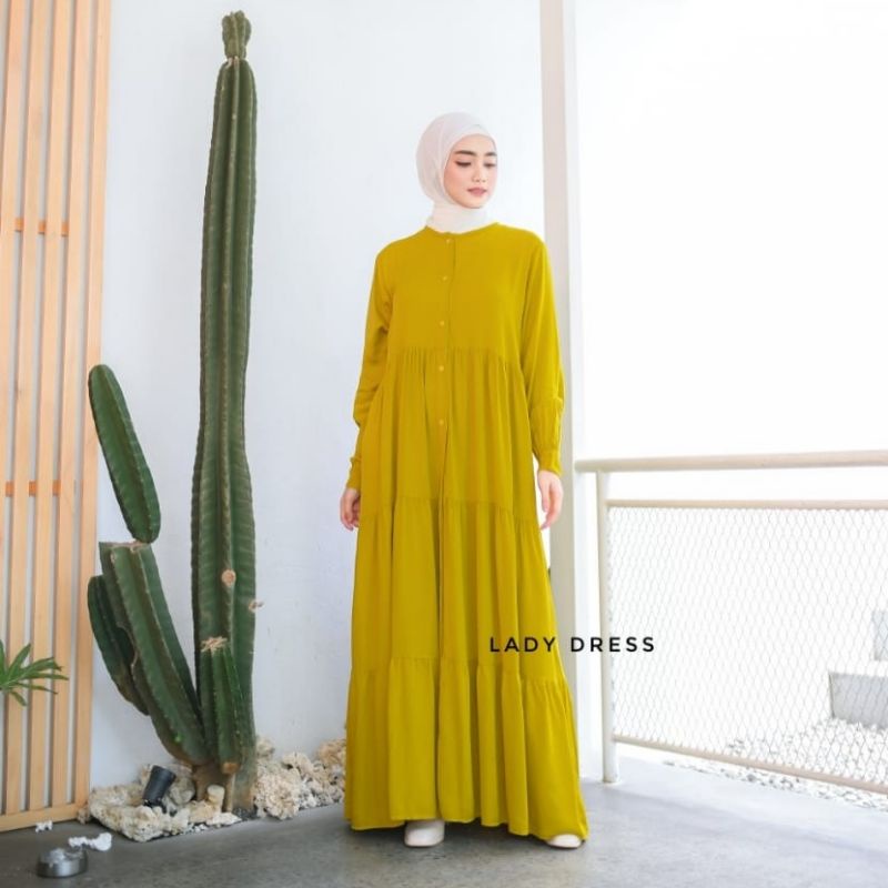 Gamis Polos Premium Lady Dress Cotton Twill Armany By Yayuku Fashion Wanita Muslim Gamis Polos Syari