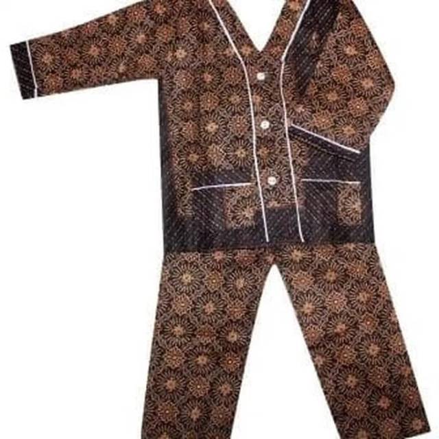 Baju Tidur / Piyama / Baju Setelan Anak Batik Panjang Size Lengkap