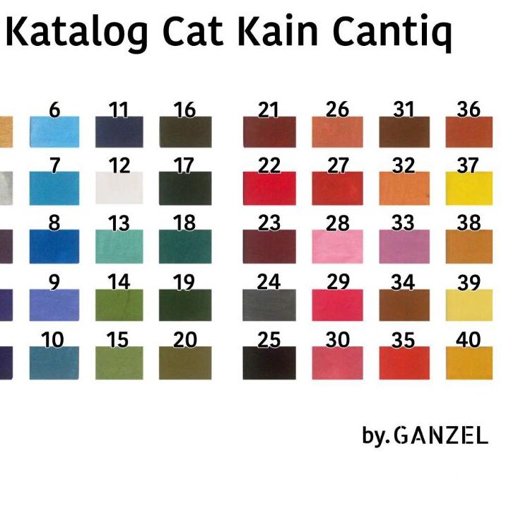 

『LARIS』 Cat Kain Cantiq (40ml) Premium Tekstil Textile paint Fabric colour Waterbased Baju Kaos Jeans Suede Sutra Sol Sepatu Midsole Kanvas Tas Topi Kulit Vinyl Kaca Lukis Repaint Tiedye Ombre Semprot Spray Cair Timbul Permanen Waterproof Awet Anti luntur