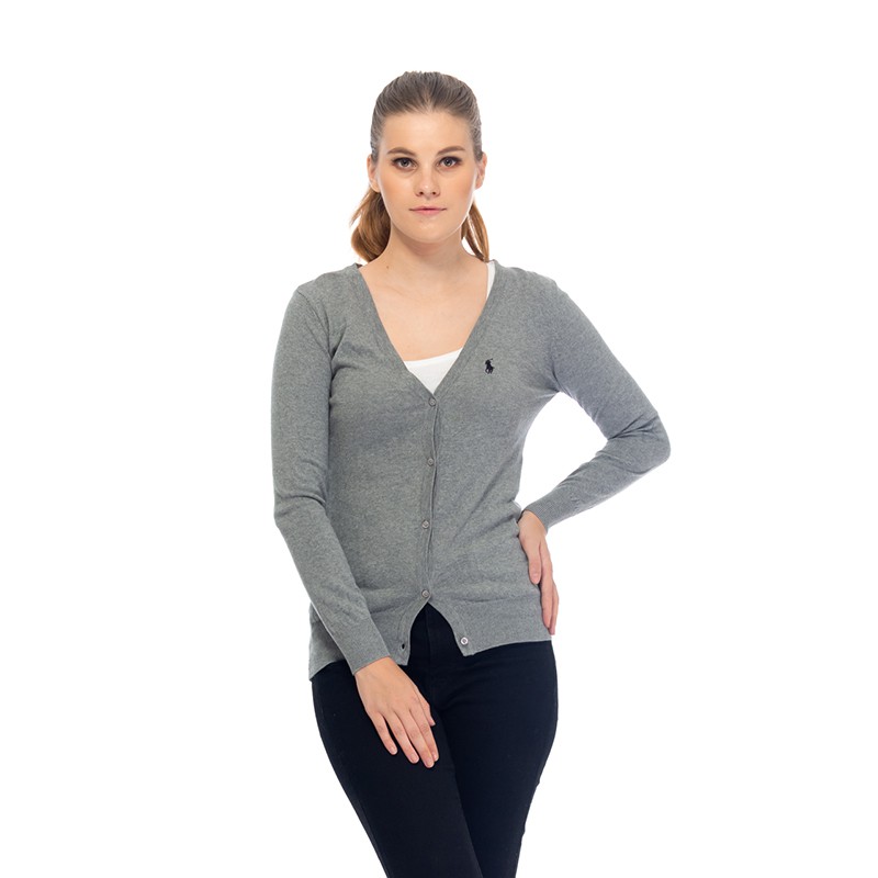 Polo Cardigan Knitti Grey Ladies Polo Ralph Lauren