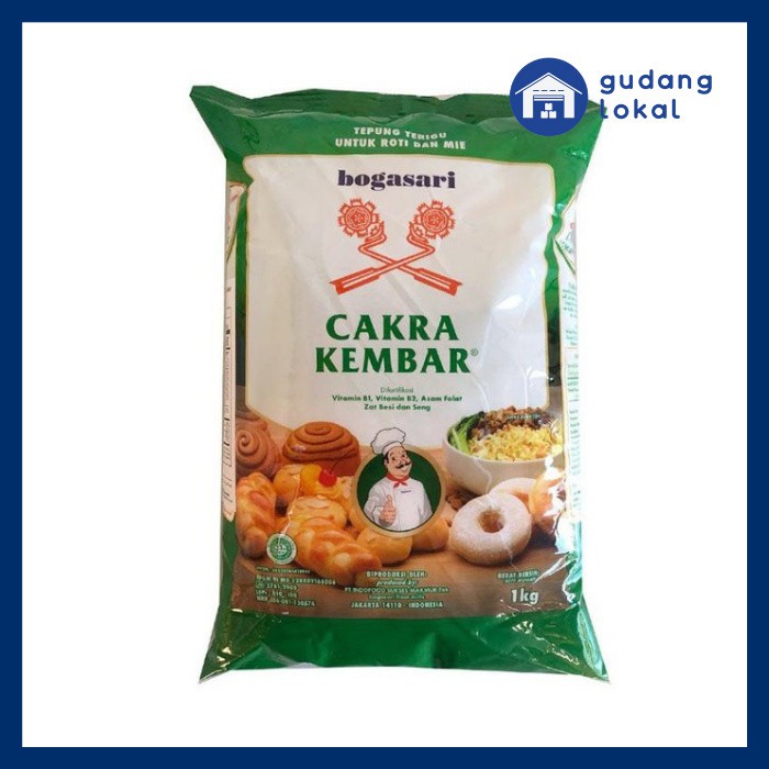 

Tepung Terigu - Cakra Kembar Premium 1Kg