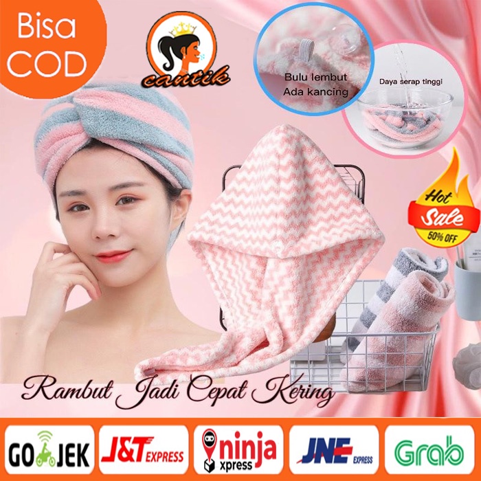 Handuk Keramas Kepala Cepat kering Bahan Microfiber/Handuk Turban /Magic towel/ Head Towel