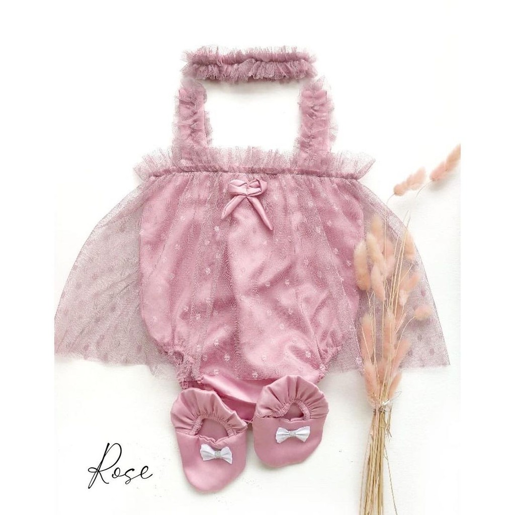 CASSANDRA /AIKO / BRIELLE JUMPER Baju Setelan Dress Rok Bunga Bandana Sepatu Pergi Lucu Fashion Anak Bayi Perempuan Cewek Terlaris Murah-4