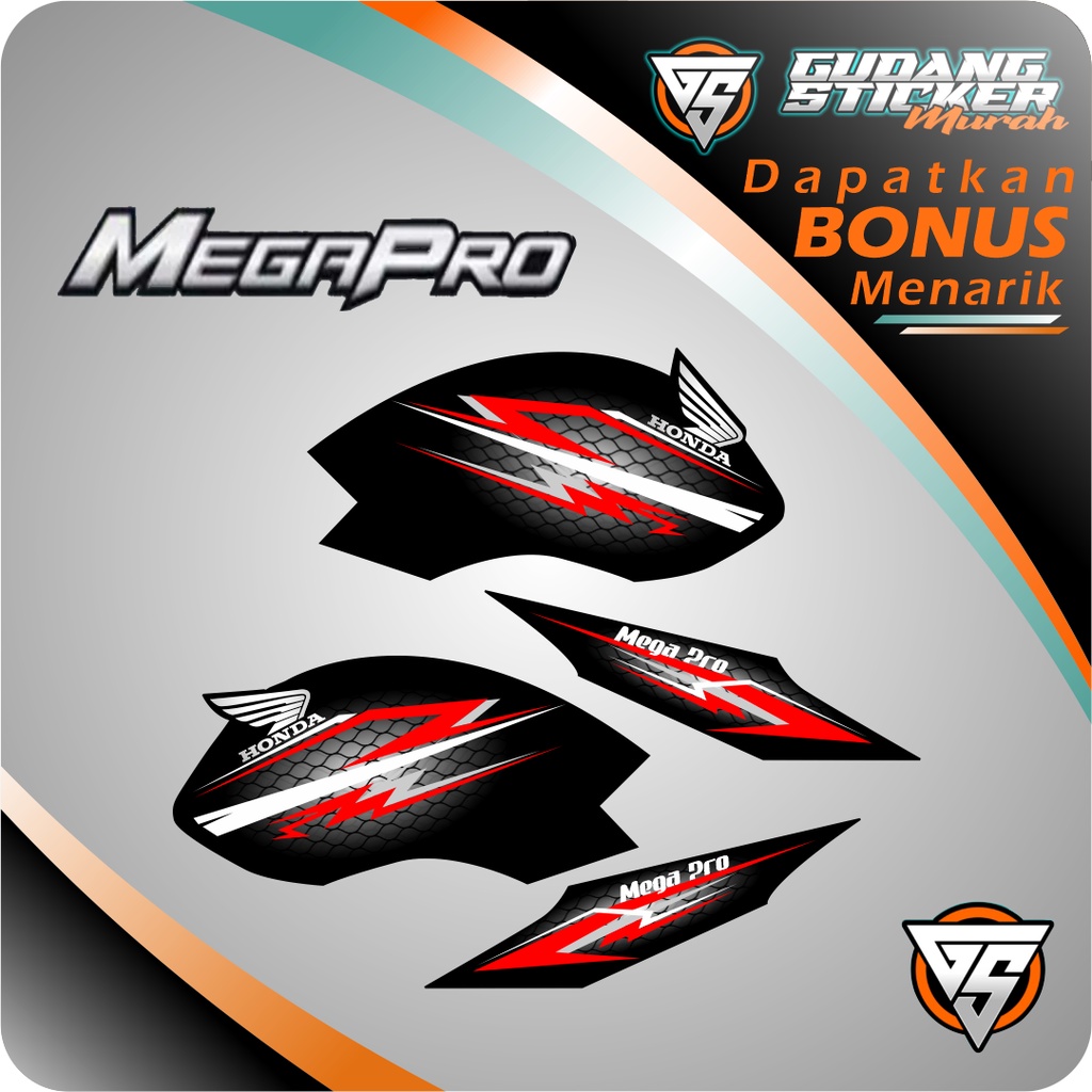 STRIPING HONDA MEGAPRO KUALITAS TERBAIK 100% HIGHQUALITY AKSESORIS SEPEDA MOTOR