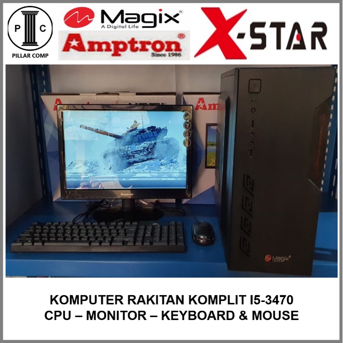 Komputer PC Rakitan Core i5-3470/LED 19"/HD 500GB/H61/DDR3 8GB/PSU 500