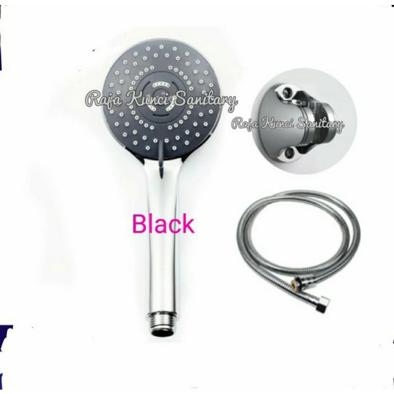 Paket Lengkap Kran Cabang + Hand Shower Series ABS Tebal/Hand Shower Set