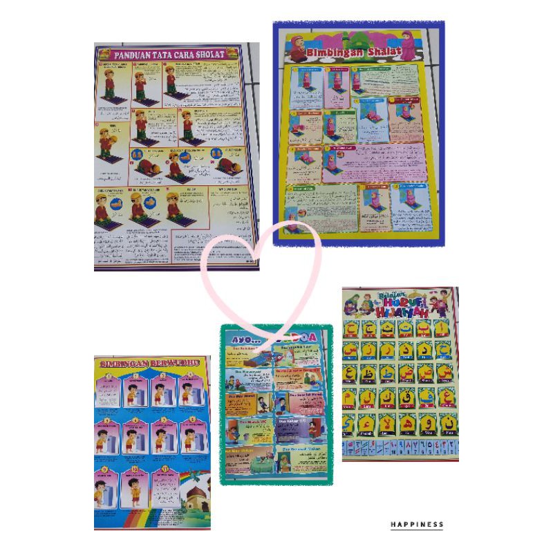 (ECER) POSTER BIMBINGAN WUDHU&amp; SHOLAT/BELAJAR ANAK/EDUKASI