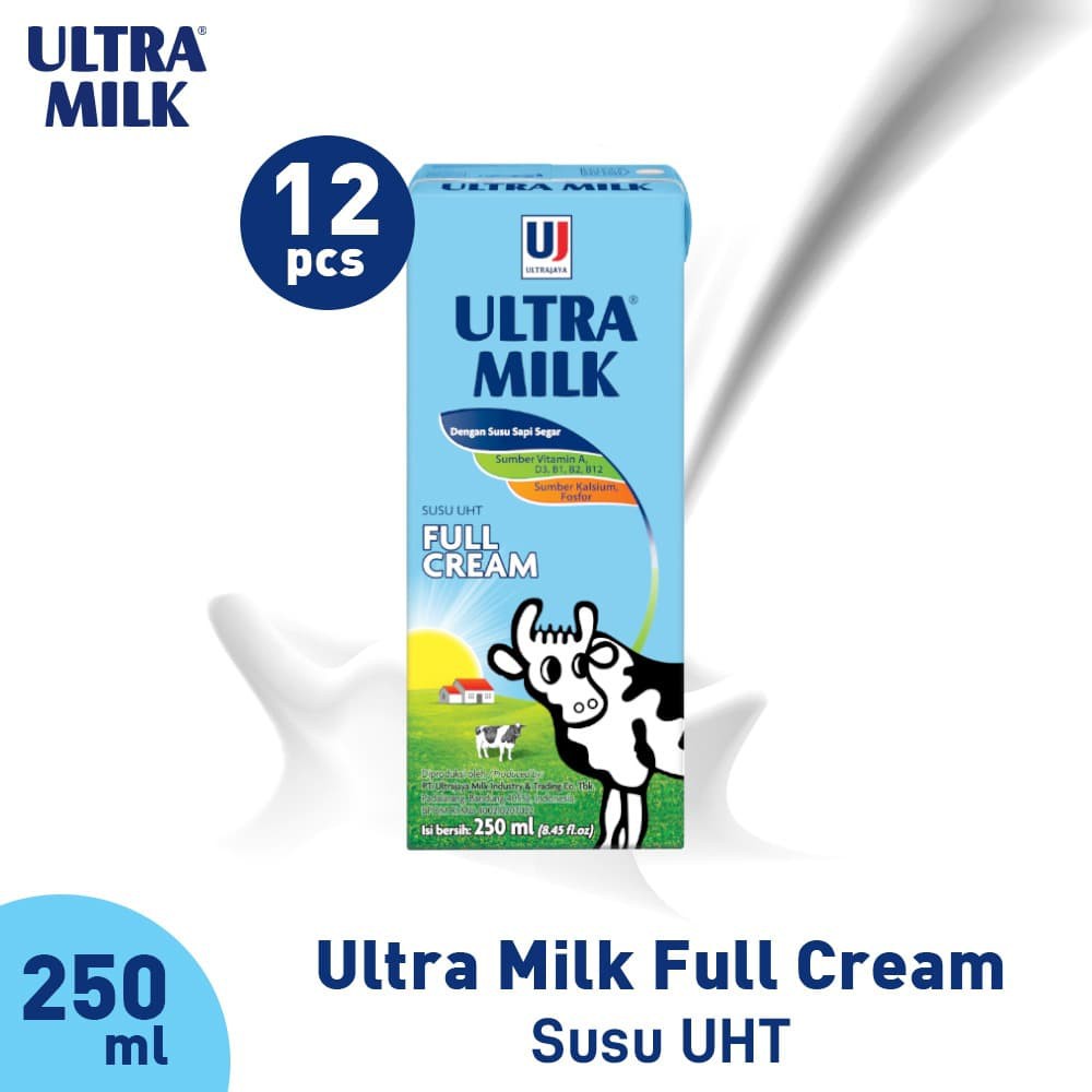 

PROMO [1/2 CARTON] ULTRA MILK FULL CREAM 250 ML TERMURAH