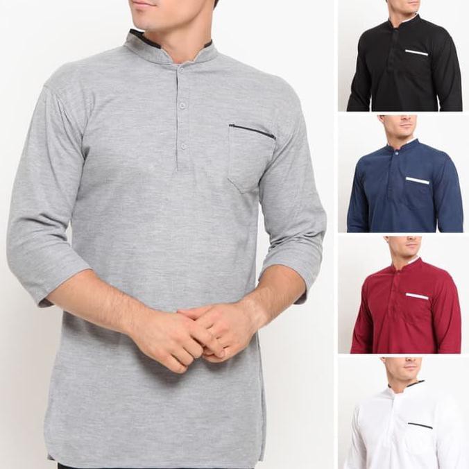 SELAMAT BELANJA DI TOKO KAMI QLC KURTA KAOS LACOSTE 3/4 / BAJU KOKO PAKISTAN PREMIUM / BAJU MUSLIM -