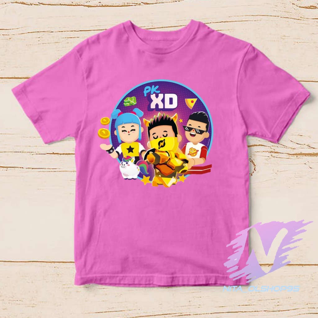 KAOS PK XD TERBARU BERMAIN DENGAN TEMAN BAJU KAOS ANAK PKXD TERBARU