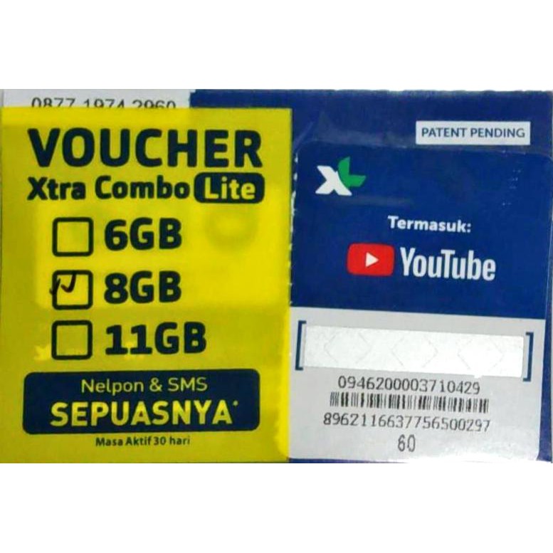 Perdana Kuota XL 8 GB