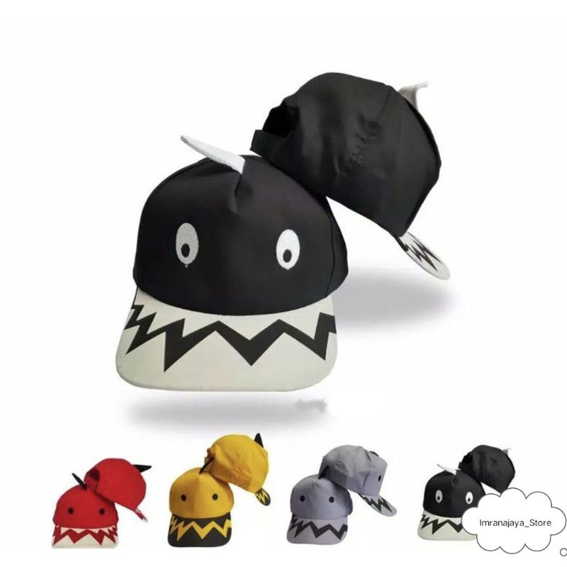 Imranajaya_Store TOPI ANAK MOTIF BABY SHARK 3D / TOPI BASEBALL ANAK MOTIF IKAN HIU /Topi Murah Real 