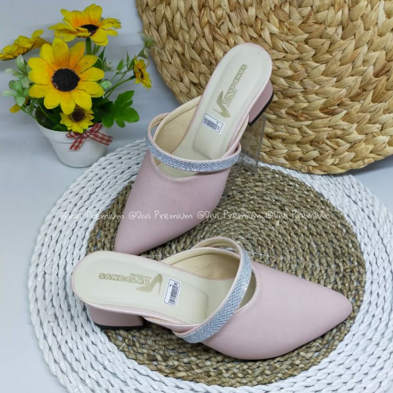 PROMO 12.12 BIGSALE Slop Wanita Dewasa - Sepatu Mules - Sandal wanita Terbaru 2021 Casual Kekinian Pd375