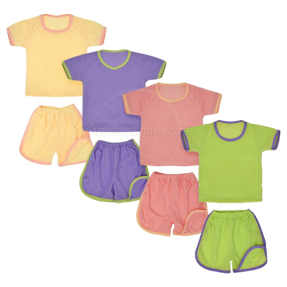 1 Set Setelan Chupa Cups Baju Anak SBJS-02KK Setelan Anak Balita Polos Unisex Setelan Baju Anak Celana