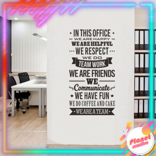 

Cutting Sticker Quote In This Office 1 Stiker Kantor Rumah Kamar
