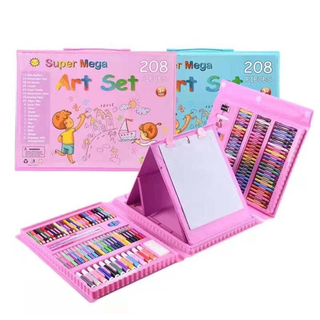 150 / 208  PCS - ART CRAYON SET PENSIL WARNA LUKIS MENGGAMBAR PASTEL ANAK FULL SET | ALAT MAINAN EDUKASI BELAJAR ANAK