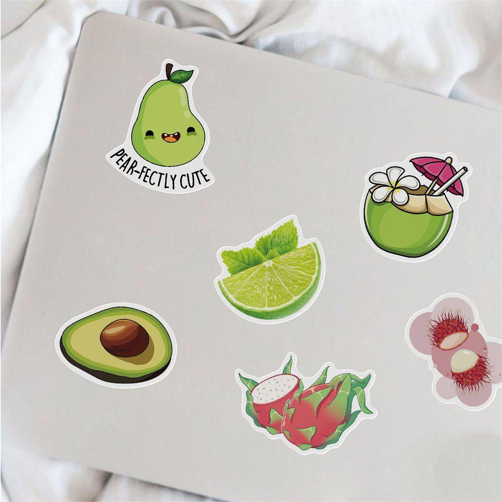 Lanfy Kartun Buah Stiker Notebook Multi Use Decals Laptop Untuk Mobil Gitar Stiker Poster