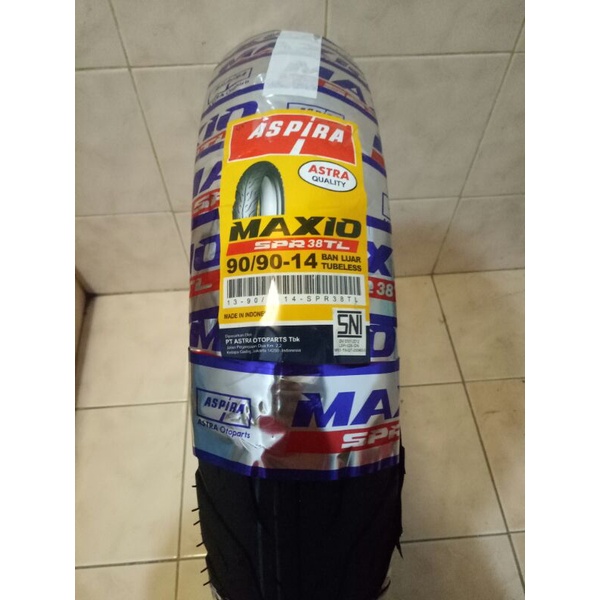ban luar tubeless tubles aspira 90-90-14 90 90 14 spr38 spr 38 aspira maxio